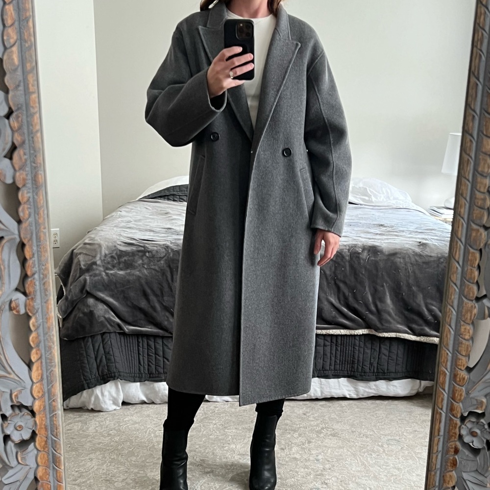 Charcoal Grey Wool Coat